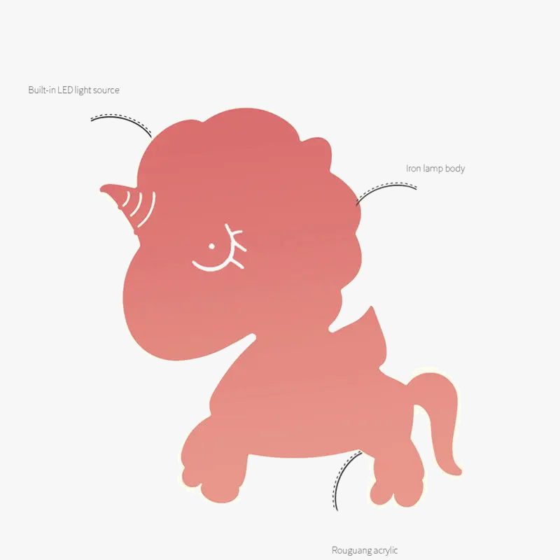 applique murale dessin animé animaux fer pour enfant cadeau anniversaire