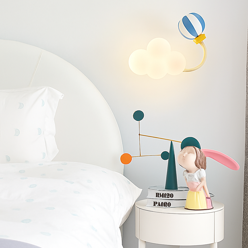 applique murale Dessin animé avion abat-jour étoile arc-en-ciel cerf-volant montgolfière nuage veilleuse enfants