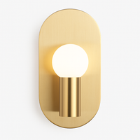 Minimalist gold wall light