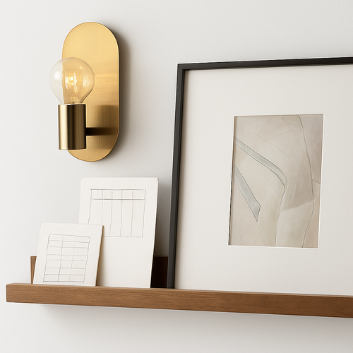 Minimalist gold wall light - vue 3 sur 6