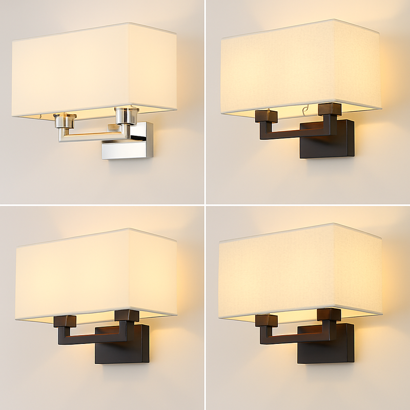 applique murale double tête en tissu style nordique moderne