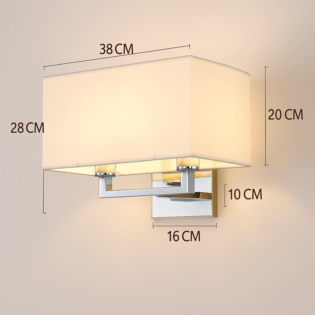 applique murale double tête en tissu style nordique moderne - vue 4 sur 10
