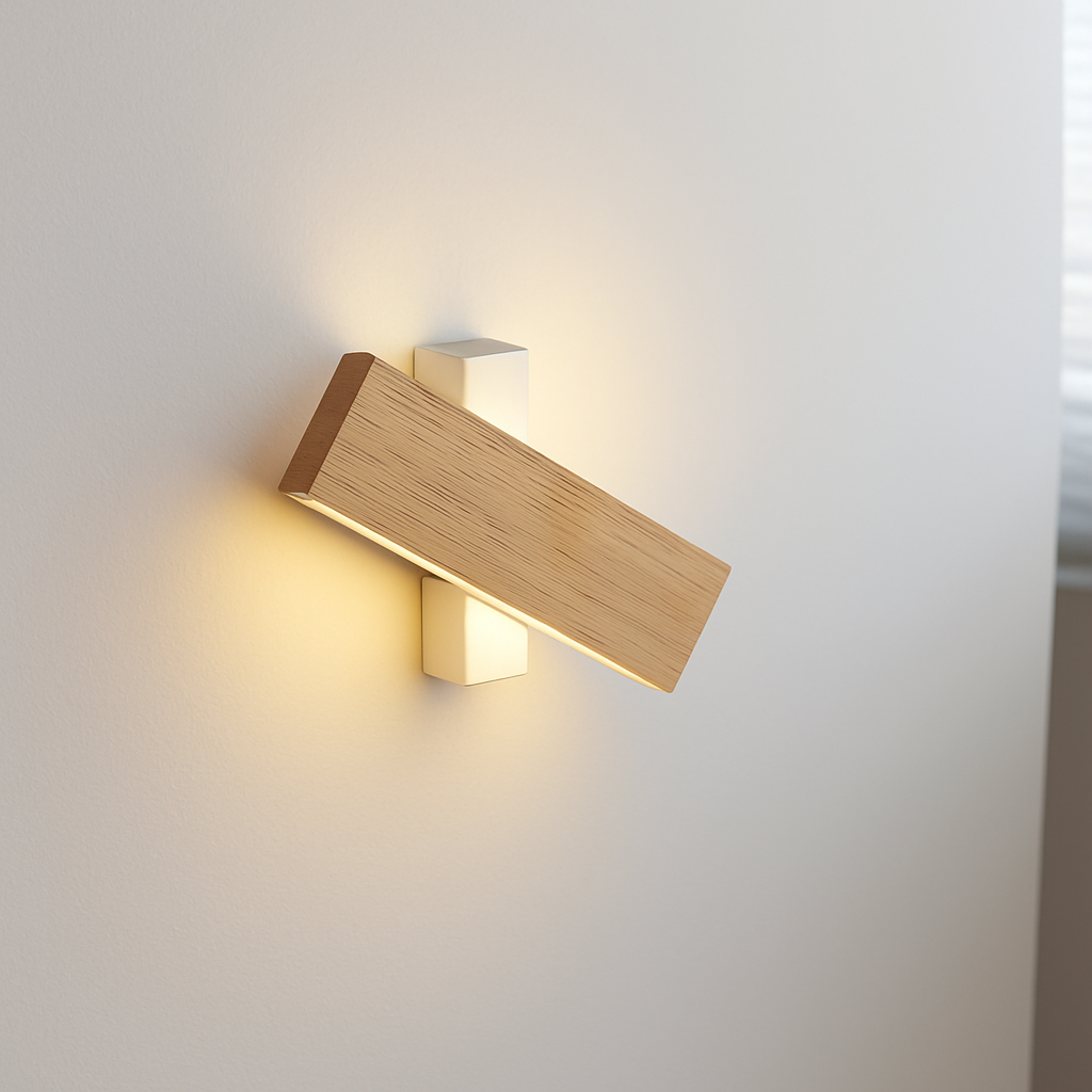 applique murale en bois massif pour éclairage intérieur décoratif - vue 4 sur 9