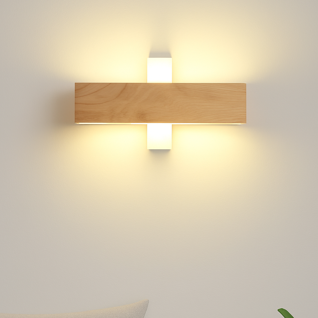 applique murale en bois massif pour éclairage intérieur décoratif - vue 5 sur 9