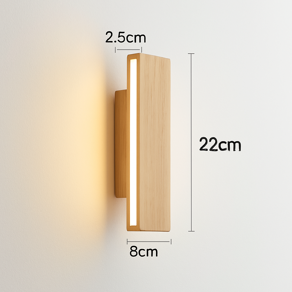 applique murale en bois massif pour éclairage intérieur décoratif - vue 7 sur 9