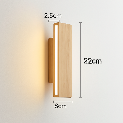 applique murale en bois massif pour éclairage intérieur décoratif