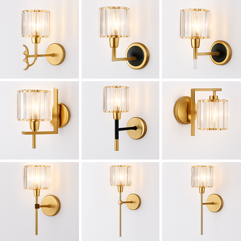 applique murale en cristal moderne pour décoration intérieure élégante