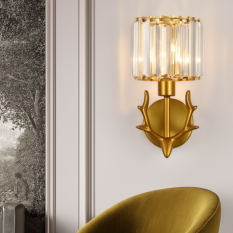 applique murale en cristal moderne pour décoration intérieure élégante