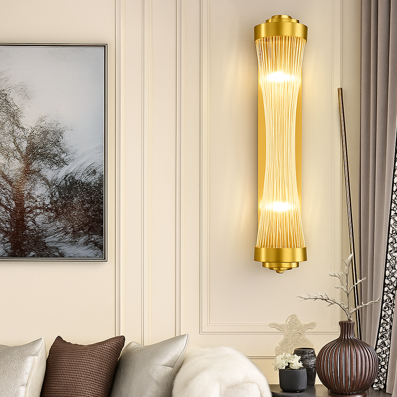 Applique murale en cristal modernes pour salon applique de chevet luminaires Luminaire chambre allée décoration verre or éclairage