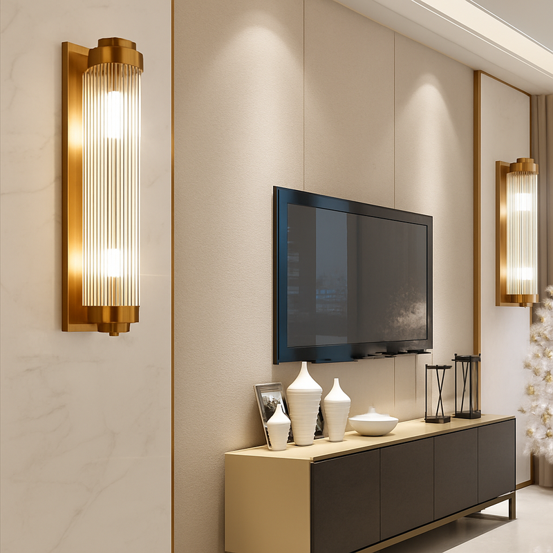 Applique murale en cristal modernes pour salon applique de chevet luminaires Luminaire chambre allée décoration verre or éclairage