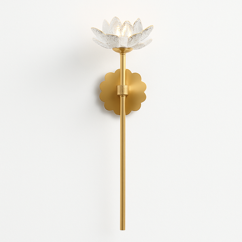 applique murale en cristal zen fleur de lotus vintage à led