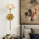 applique murale en cristal zen fleur de lotus vintage à led