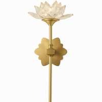 applique murale en cristal zen fleur de lotus vintage à led