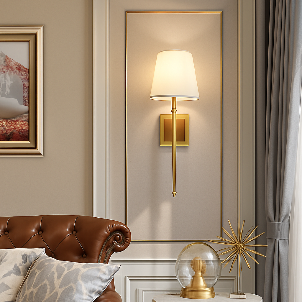 applique murale en cuivre doré pour décoration intérieure élégante - vue 4 sur 7