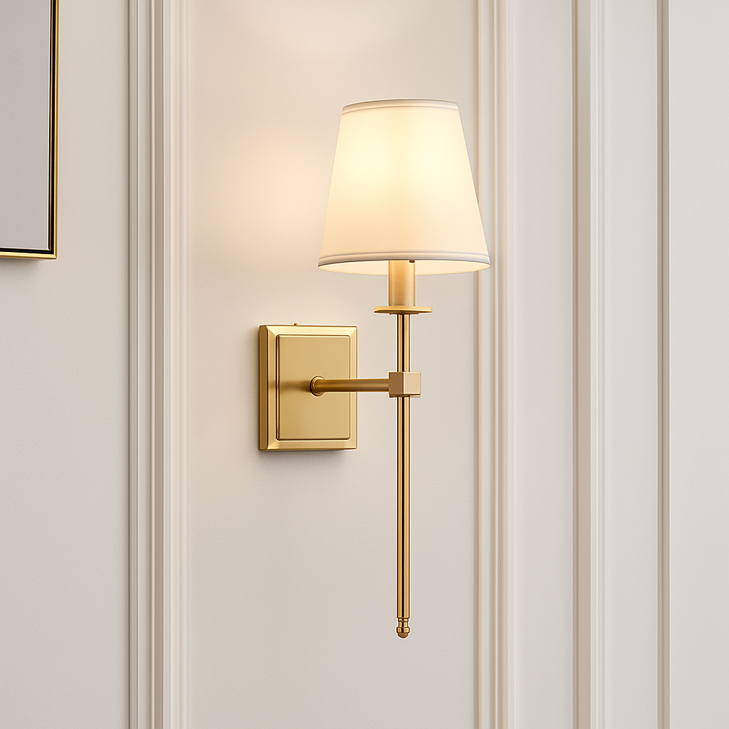 applique murale en cuivre doré pour décoration intérieure élégante - vue 6 sur 7