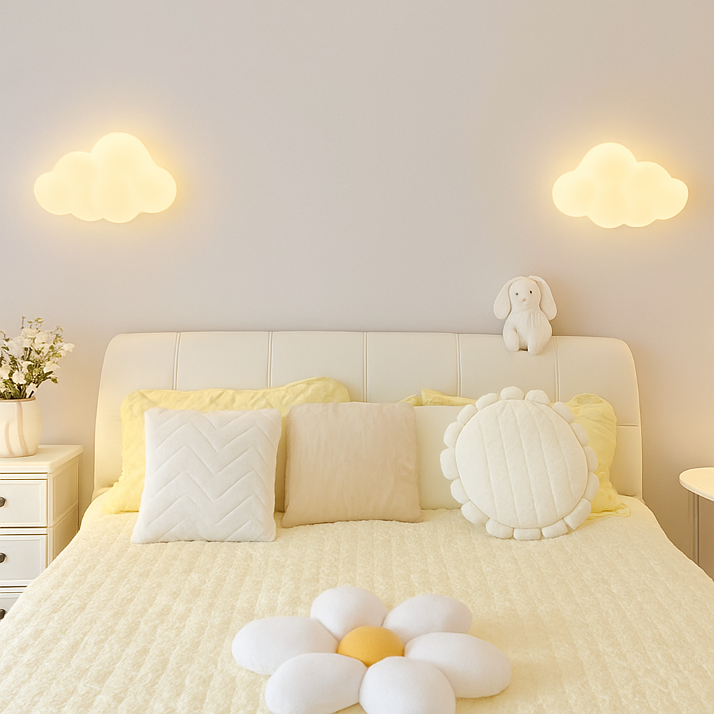 Applique murale en forme de nuage blanc pour chambre d'enfant - vue 3 sur 8