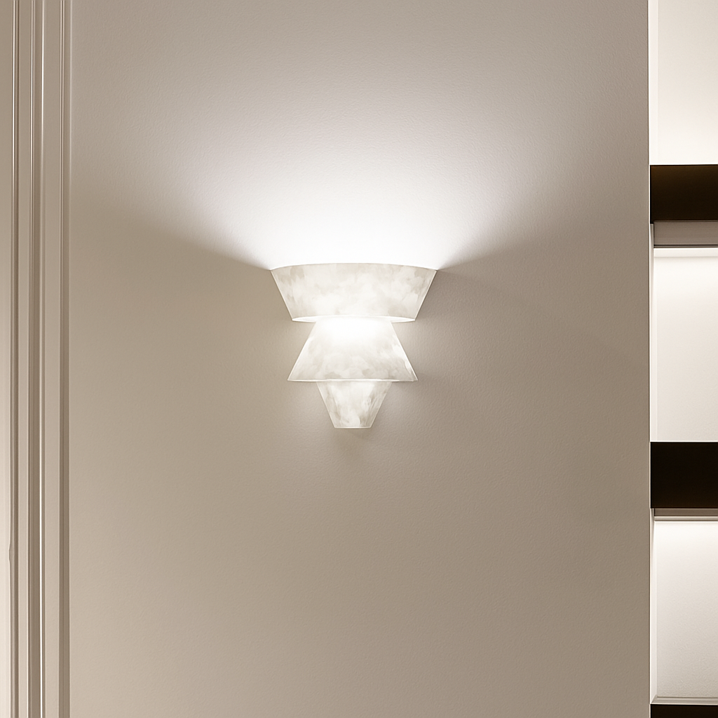 applique murale en marbre naturel design lumineux décoratif - vue 5 sur 8