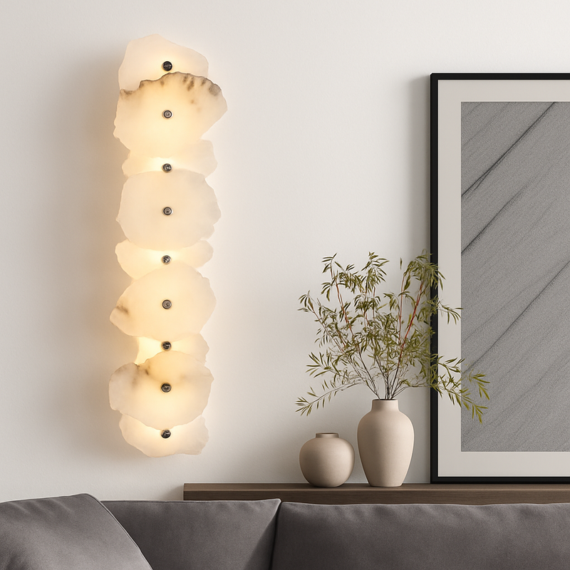 applique murale en marbre naturel et cuivre design moderne haut de gamme