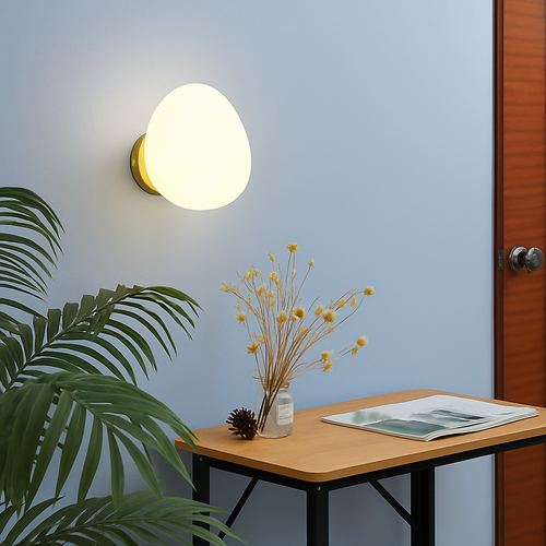 Minimalist nordic irregular glass wall light - vue 3 sur 8