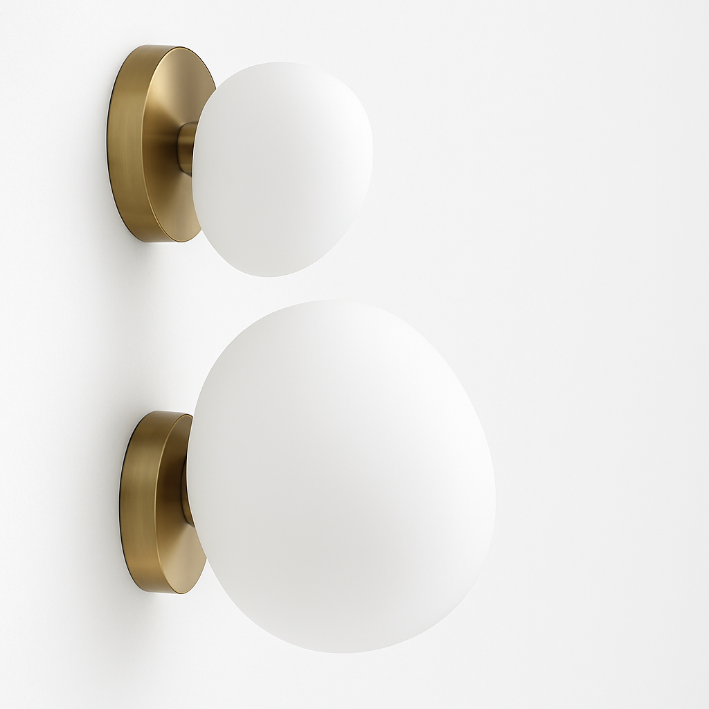 Minimalist nordic irregular glass wall light - vue 3 sur 8