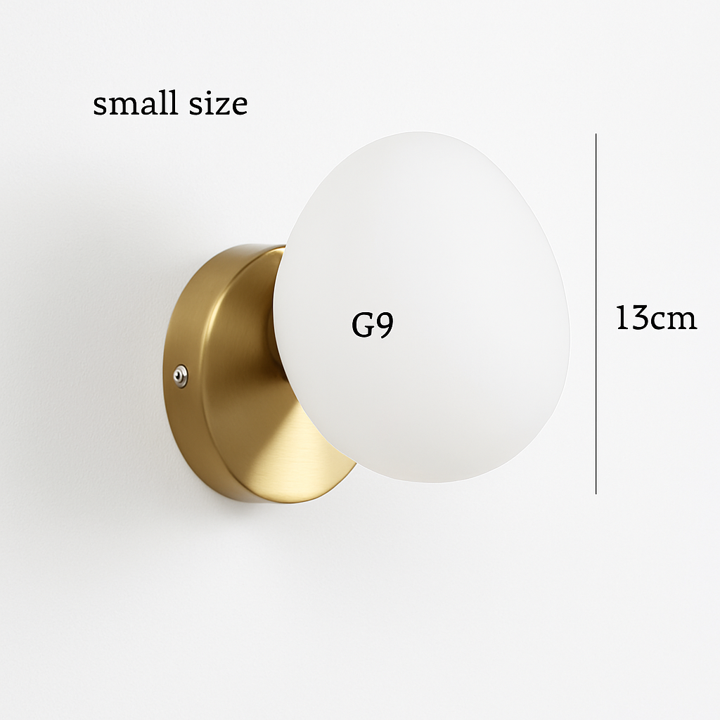 Minimalist nordic irregular glass wall light