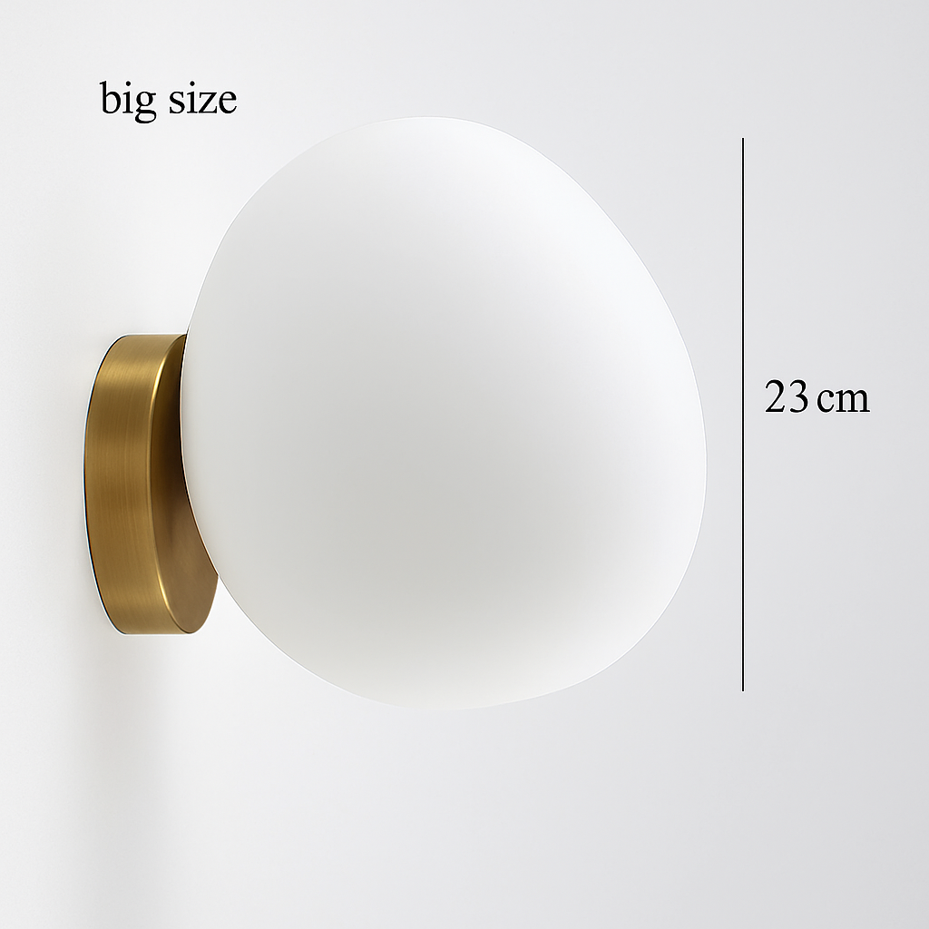 Minimalist nordic irregular glass wall light - vue 8 sur 8
