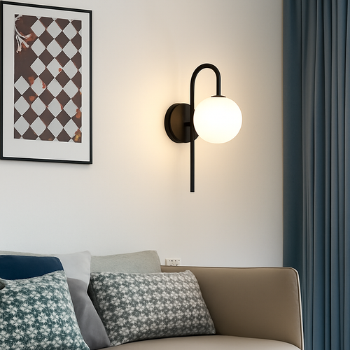applique murale en verre pour éclairage intérieur élégant - vue 4 sur 7