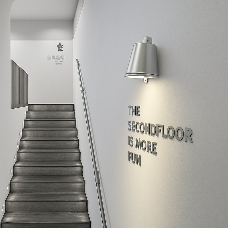 applique murale extérieure rétro industriel projecteur logo signe