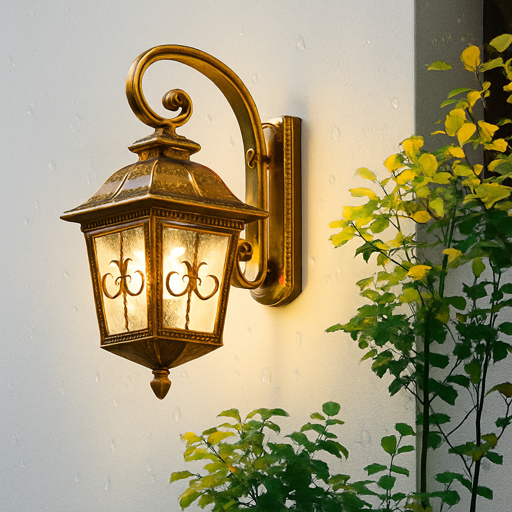 applique murale extérieure rétro pour éclairage jardin et cour - vue 4 sur 8