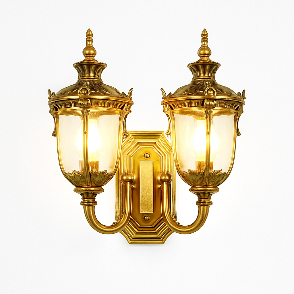 applique murale extérieure étanche double tête style européen rétro - vue 4 sur 9