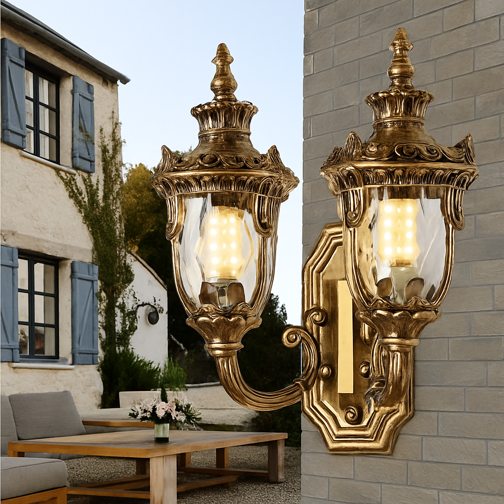 applique murale extérieure étanche double tête style européen rétro - vue 5 sur 9