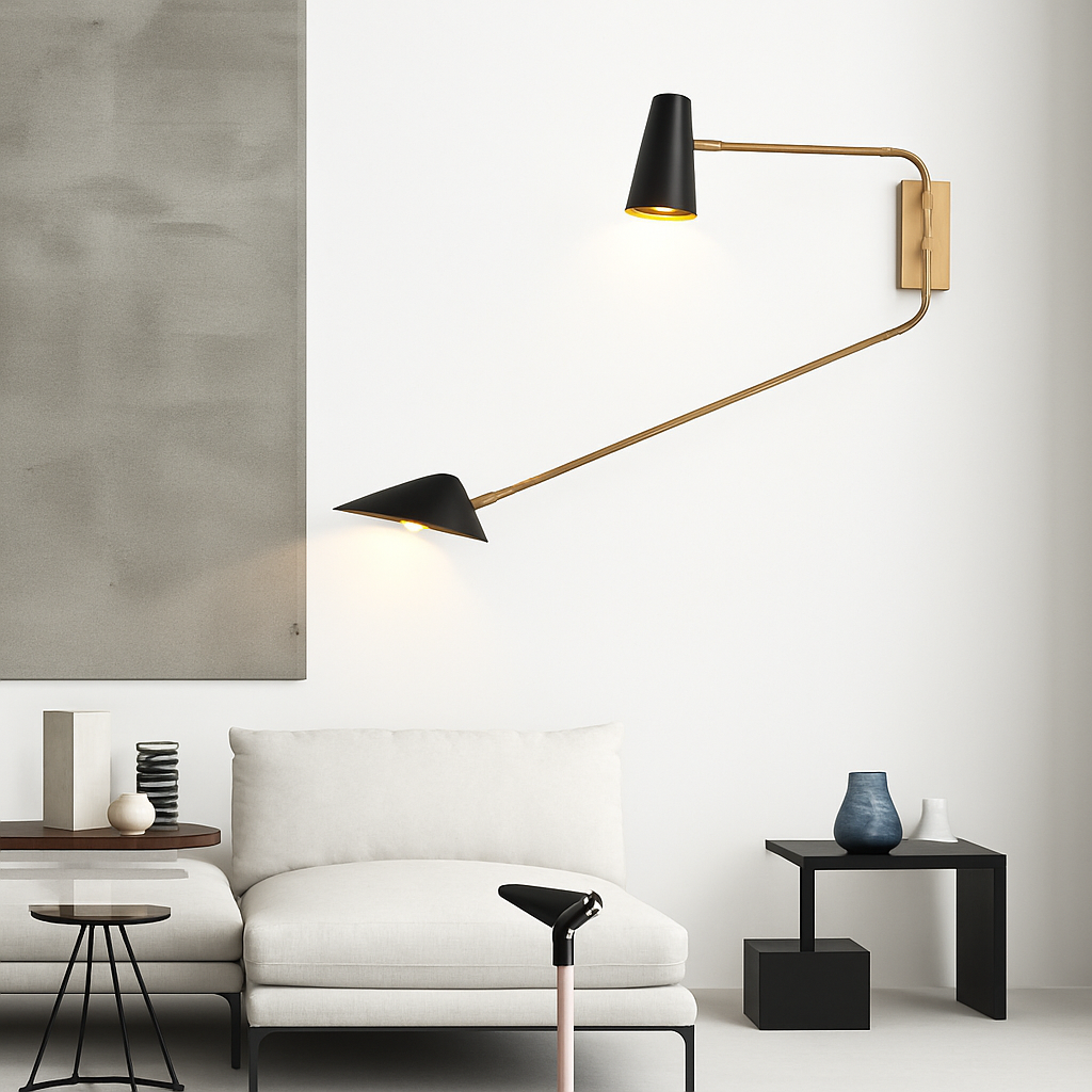 applique murale industrielle en cuivre à bras pivotant pour décoration moderne - vue 4 sur 15