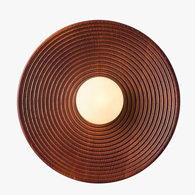 Applique murale japonaise Wabi-sabi Vintage circulaire en bois luminaire cuisine couloir chambre lampe de chevet LED G9 décoration de la maison appliques