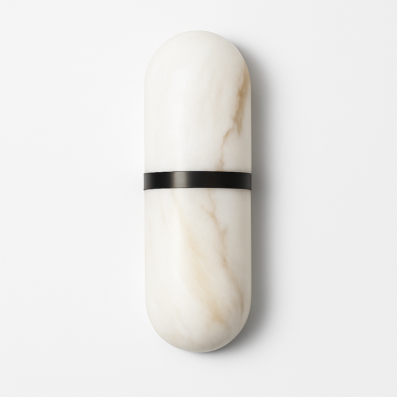 applique murale Led 18W Imitation marbre Semi-cylindre