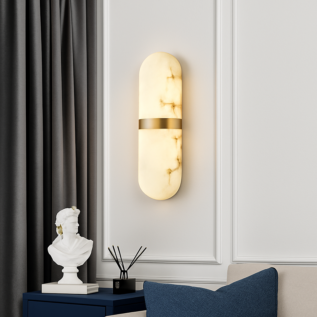 applique murale Led 18W Imitation marbre Semi-cylindre - vue 4 sur 8