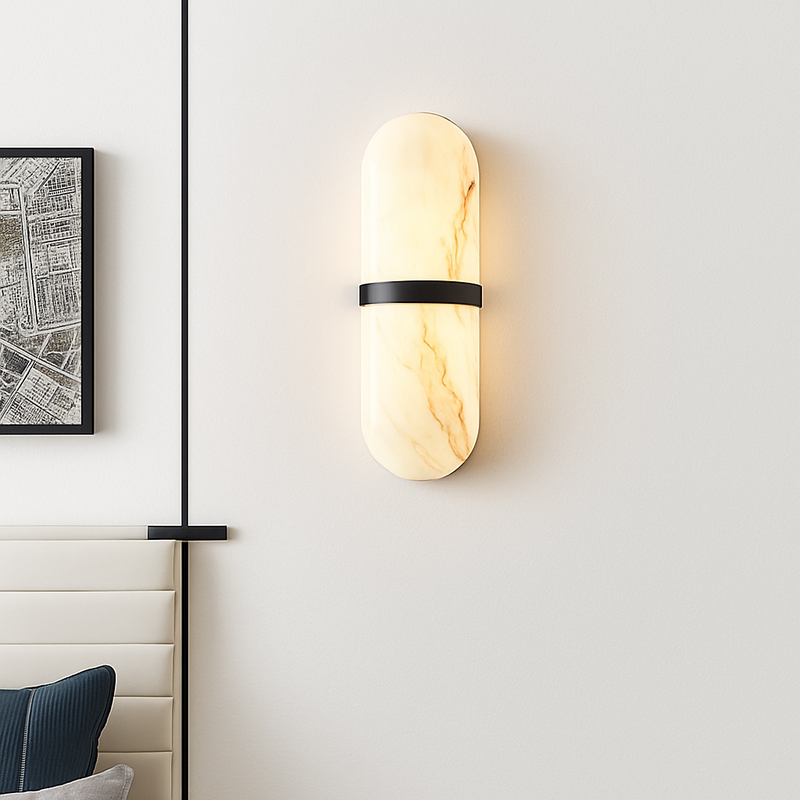 applique murale Led 18W Imitation marbre Semi-cylindre