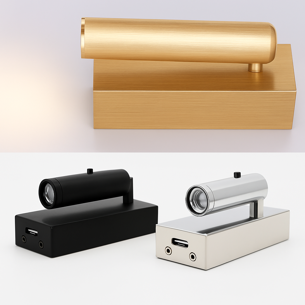 applique murale à led avec interrupteur et port usb rotative 350 degrés - vue 6 sur 19