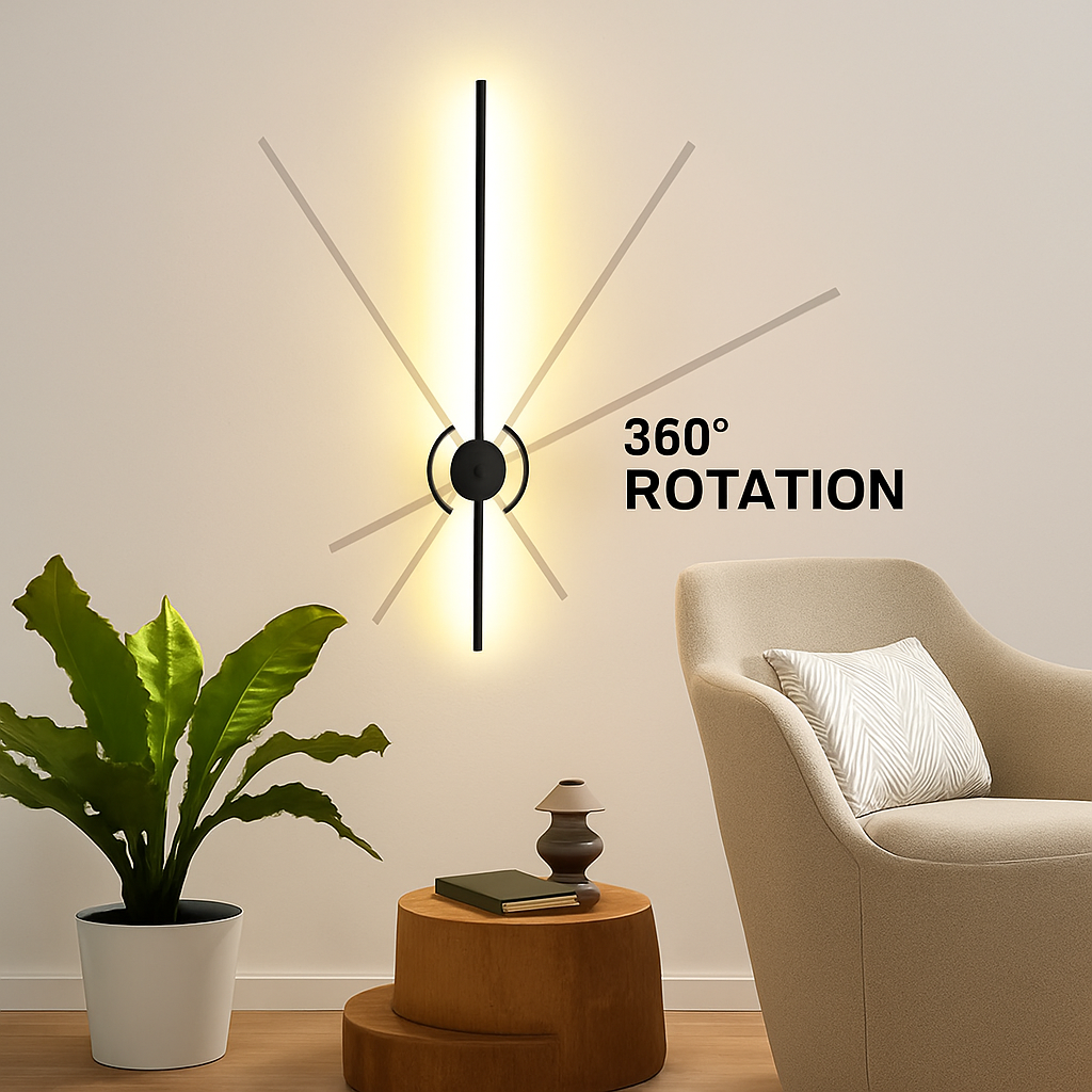 applique murale à led avec télécommande et variateur moderne - vue 3 sur 18