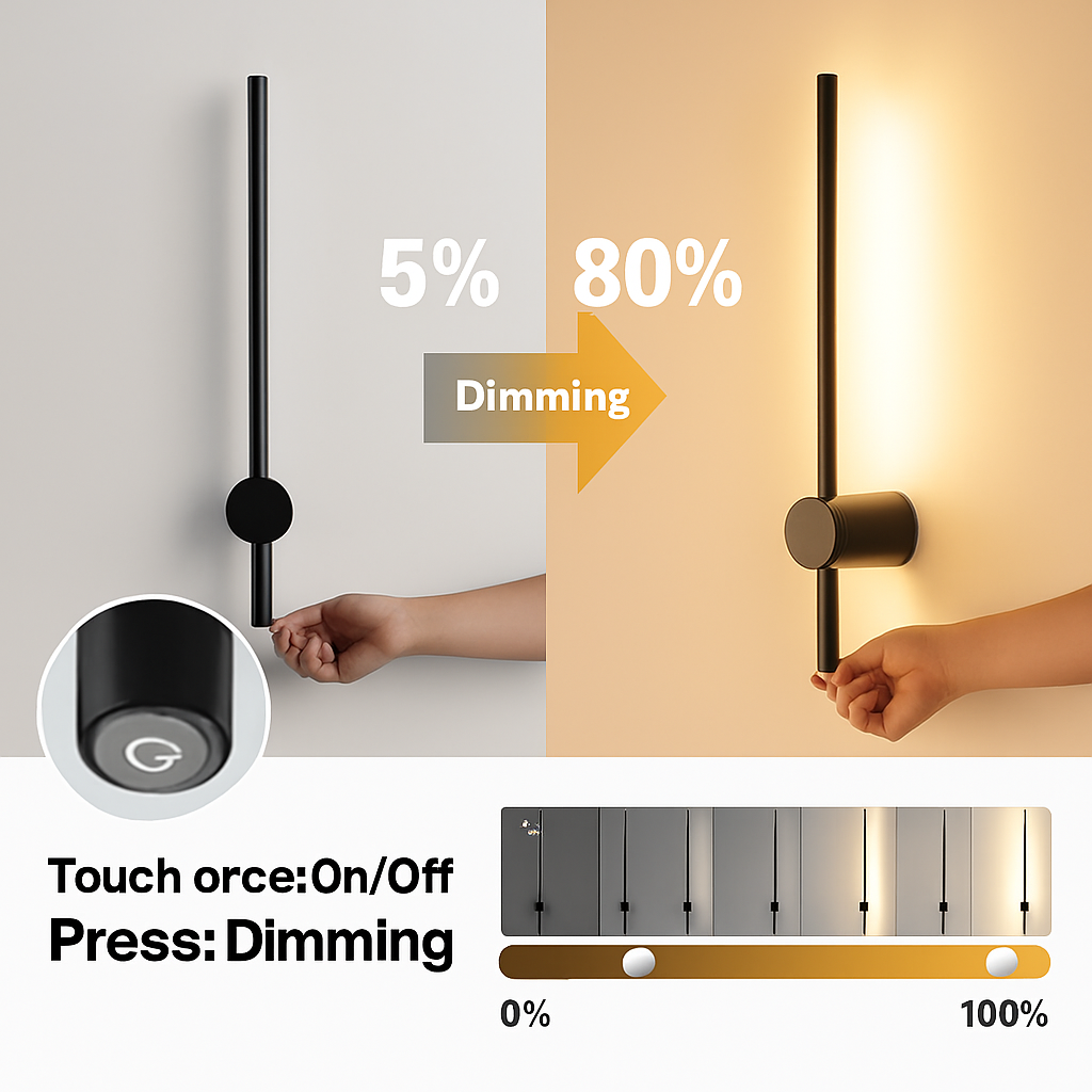 applique murale à led avec télécommande et variateur moderne - vue 11 sur 18