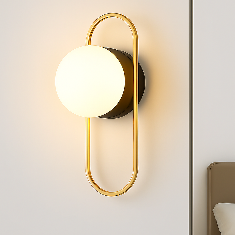 Applique murale LED boule de verre nordique pour salon intérieur chambre à coucher luminaire mural LED avec applique murale ampoule 7w G9 pour la maison