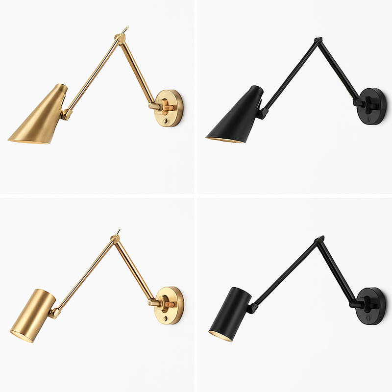 Applique murale LED à bras Long pivotant réglable avec capteur tactile moderne