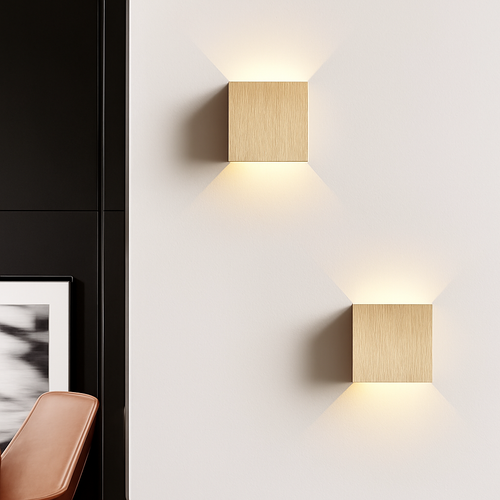 applique murale led carrées en aluminium pour décoration artistique