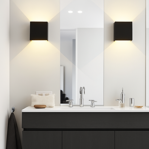 applique murale led carrées en aluminium pour décoration artistique