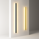 minimalist cuboid LED wall light in aluminum with dimmable remote control