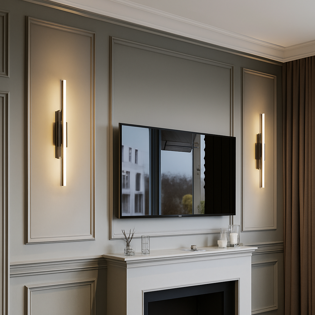 applique murale LED cuivre ligne tuyau acrylique abat-jour éclairage intérieur pour salon couloir luminaire - vue 6 sur 10