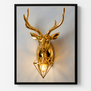 Applique murale LED design cerf (doré ou argenté)