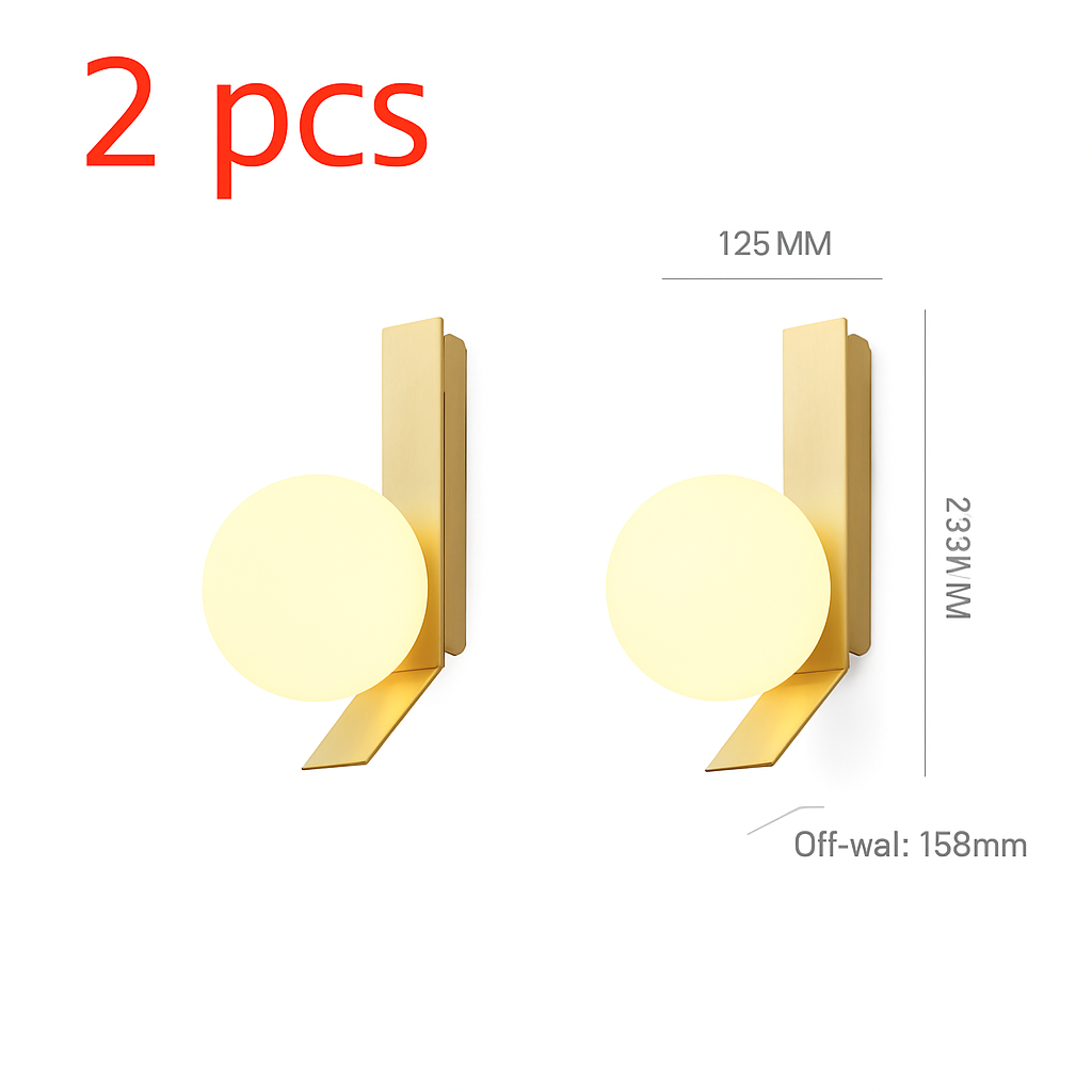 applique murale à led design minimaliste en verre pour intérieur - vue 7 sur 8