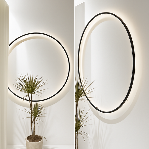 applique murale led design nordique avec prise usb ronde - vue 3 sur 6