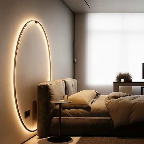 applique murale led design nordique avec prise usb ronde - vue 4 sur 6