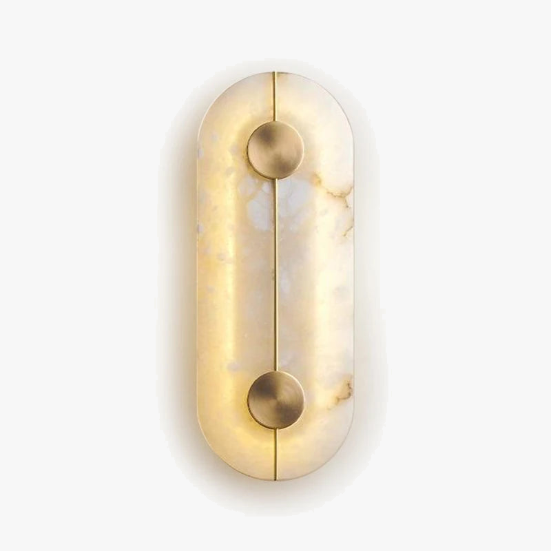 applique murale led design nordique moderne en marbre et cuivre doré